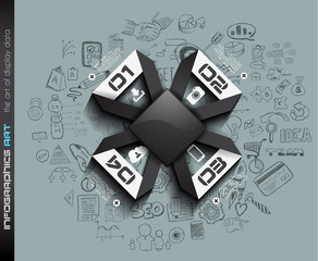 Clean Infographic Layout Template for data and information analysis