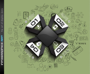 Clean Infographic Layout Template for data and information analysis