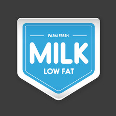 Farm fresh Milk - Low fat label