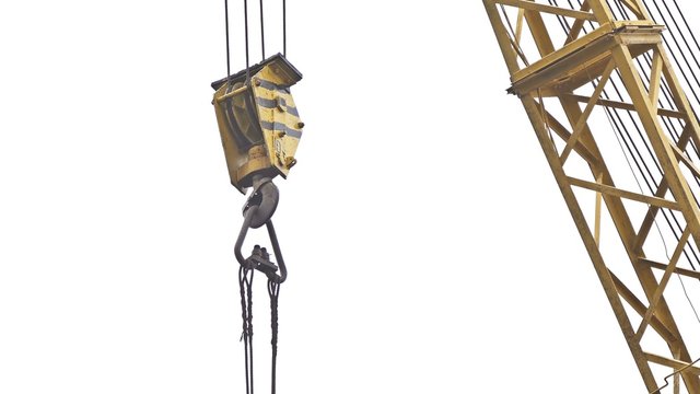crane  lifting force for industry construction video