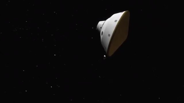 NASA animation of the Curiosity Rover approaching Mars.