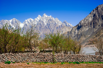 beautiful Landscape of mountain peak in Autumn season. Northern Area of Pakistan