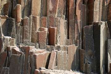 Rocks called organ pipes in Namibia