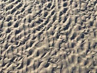 Sand ripples on the beach at Jacksonville Beach, Florida, USA. 
