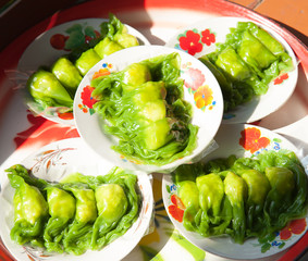 Green dessert in Thailand