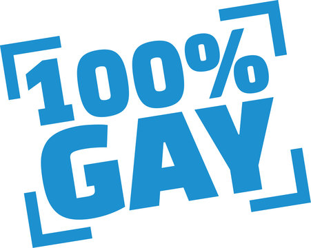 100% gay stamp