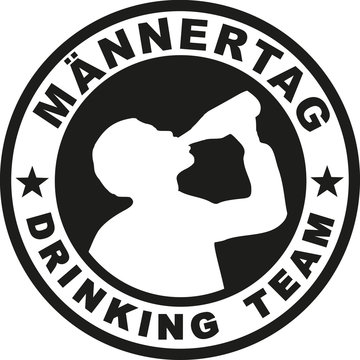 Fathers Day Drinking Team Stamp German