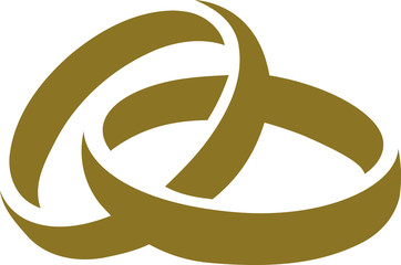 Icon of golden wedding rings