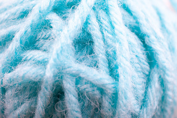 Knitting yarn clew close-up