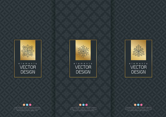 Vector set of templates packaging