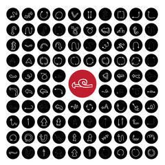 Arrow icon hand drawn set