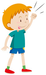 Little boy in green shirt