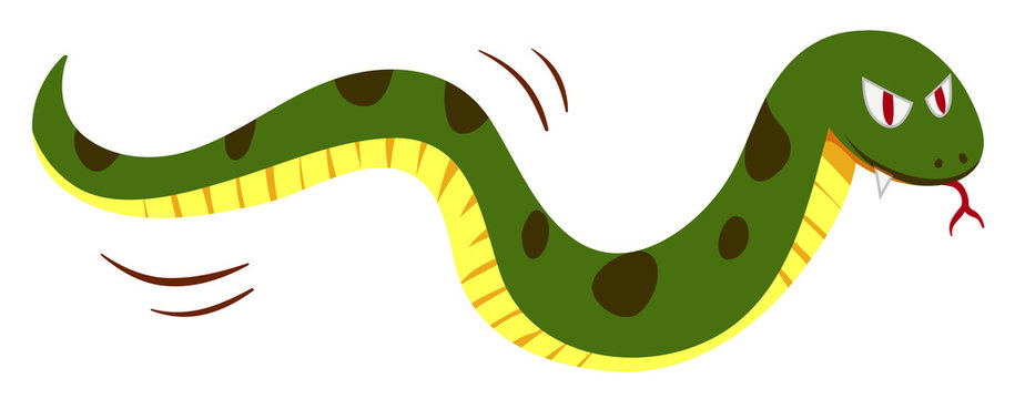 Snake with monster face