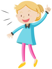 Little girl in blue shirt