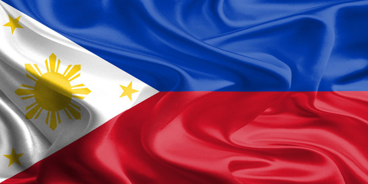 Waving Fabric Flag of Philippines
