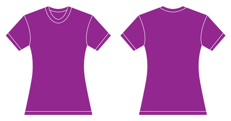 Women Purple Shirt Design Template