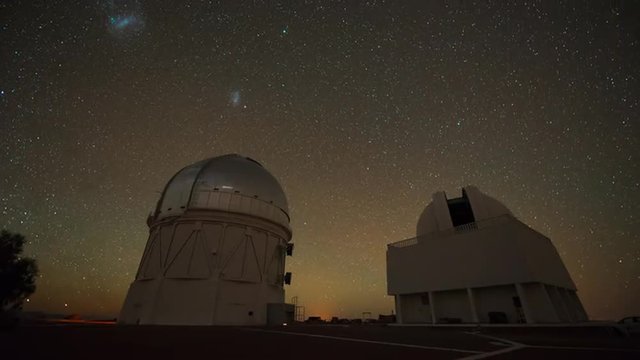 Beautiful timelapse shot of an observatory at night.