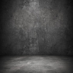 Grungy concrete wall and stone floor room as background - 104546247