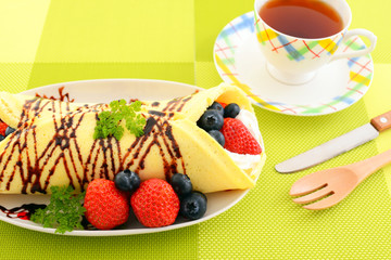 おいしそうなクレープ