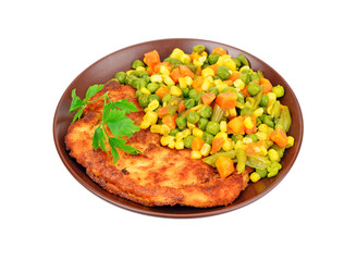 Chop with stewed vegetable