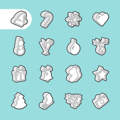 3D Fat Line Icons