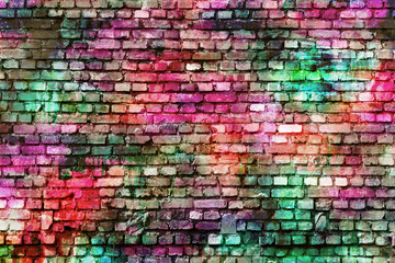 Colorful wall painting art, inspirational background image.