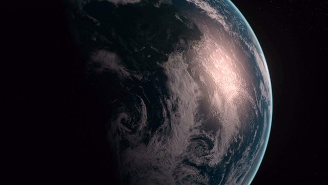 Shots of the earth from space.