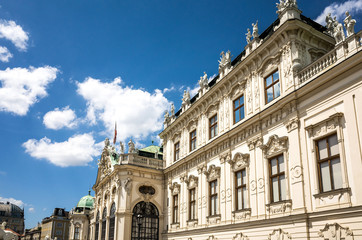 Fototapeta na wymiar Belvedere is a historic building complex in Vienna
