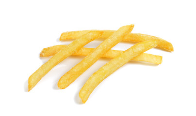 French fries isolated on the white background