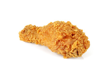 Fried chicken isolated on the white background