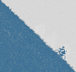 急坂に挑む若者