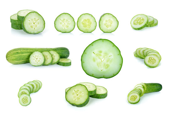 Cucumber isolated on the white background