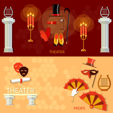 Theater entertainment and performance banner