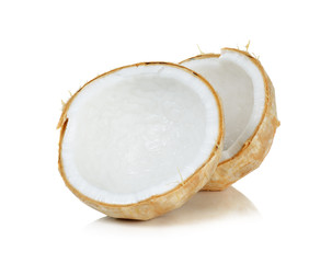 Coconut isolated on the white background