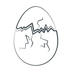 Hand-drawn cracked easter egg