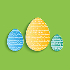 Set of three Vector eggs.