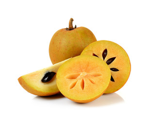 Sapodilla isolated on the white background
