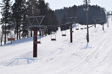 スキー場／山形県の庄内地方で、スキー場を撮影した写真です。