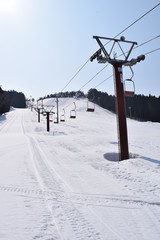 スキー場／山形県の庄内地方で、スキー場を撮影した写真です。