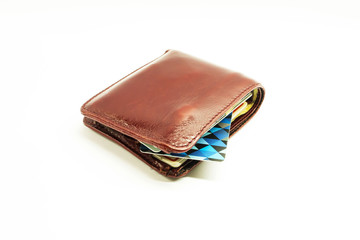 Wallet on a white background.