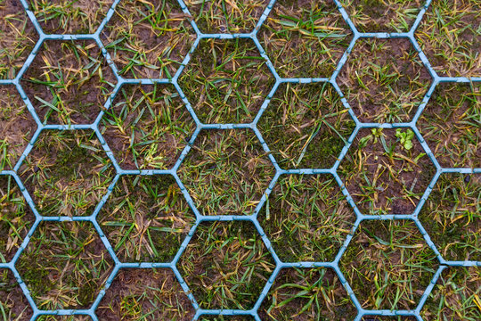 Hexagonal shaped anti skid footpath