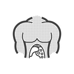 man Anatomy of scan cancer icon