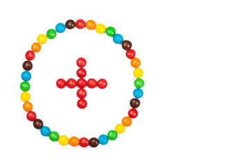 Circle with a red cross