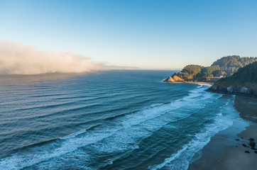 some scenic view of the beach in Heceta Head Lighthouse State,Oregon state,usa.

