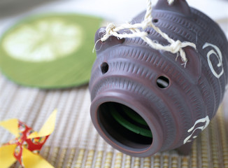 蚊取りブタと夏のイメージ