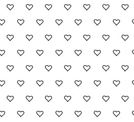 Seamless pattern with beautiful hearts