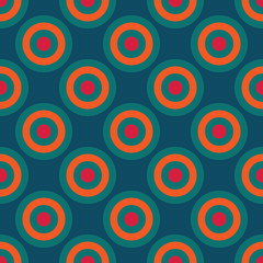 Fototapeta premium Vector modern seamless colorful geometry circles pattern, color abstract geometric background, pillow multicolored print, retro texture, hipster fashion design