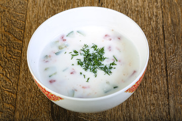 Cold kefir soup