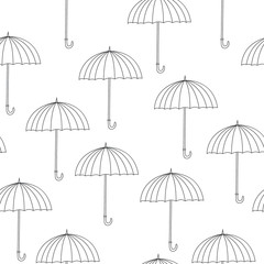 Seamless pattern with umbrellas