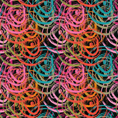Abstract art grunge seamless pattern 